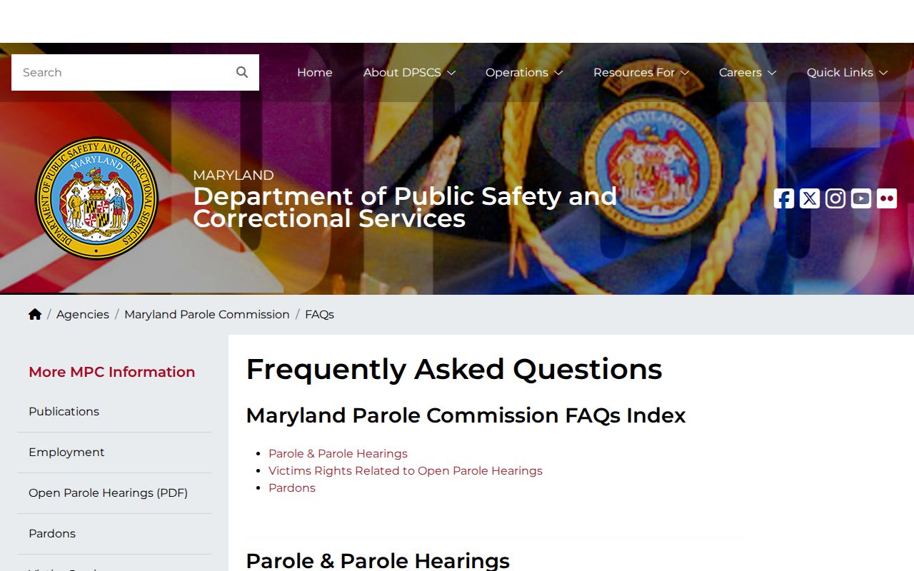 Baltimore City parole hearing process and outcome records