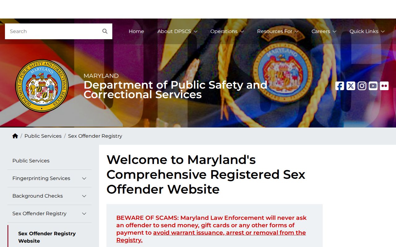 Maryland registry photo channel for limited Baltimore City released records